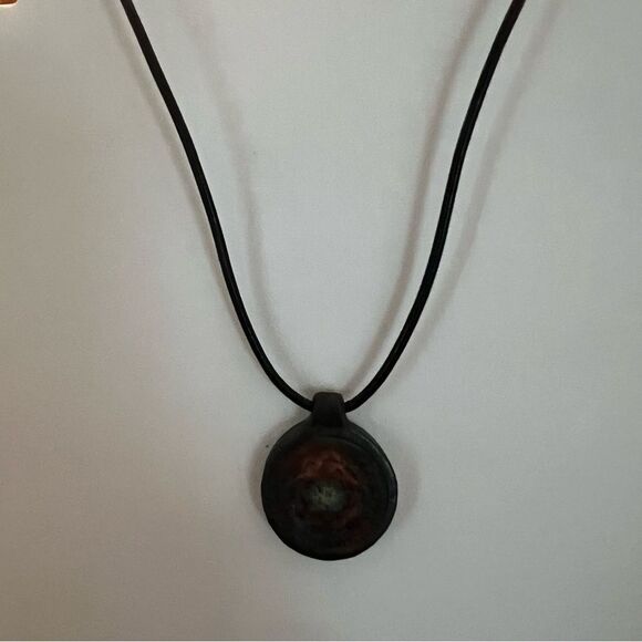 Handcrafted Porcelain Multicolor Pendant Necklace - Picture 4 of 4